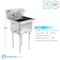 Amgood Stainless Steel Utility Sink. Bowl 18 in. x 18 in. 12 in.  With Faucet SINK 181812 - FAUCET - alternate 2